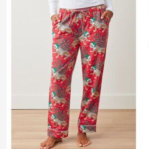 Printfresh Long PJ Pants Holly Jolly Bagheera Ruby Sz L NWT Lightweight Flannel